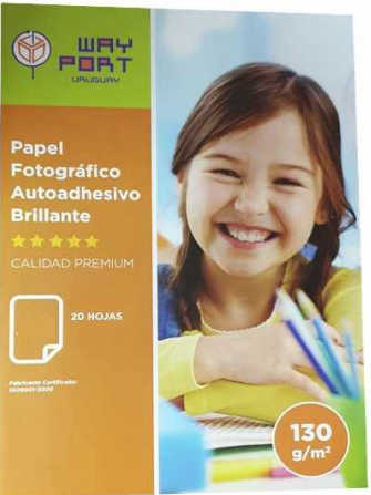 PAPEL AUTOADHESIVO FOTOGRAFICO WAYPORT GLOSSY A3 130GR. X20